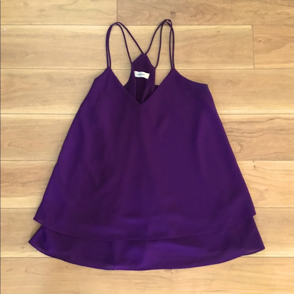 Purple tank top blouse